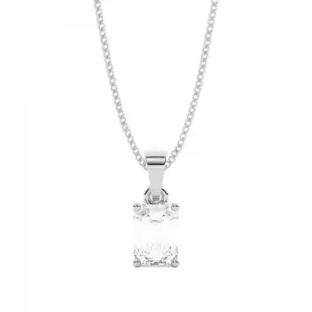 White Gold Solitaire Pendant Necklaces