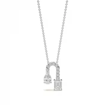 White Gold Solitaire Pendant Necklaces