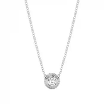 White Gold Solitaire Pendant Necklaces
