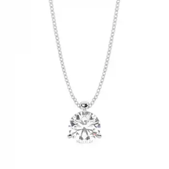 White Gold Solitaire Pendant Necklaces