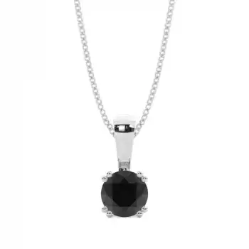 White Gold Solitaire Pendant Necklaces