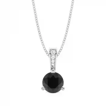 White Gold Solitaire Pendant Necklaces