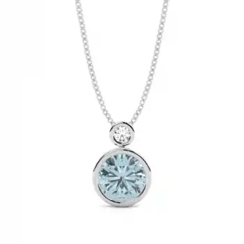 White Gold Solitaire Pendant Necklaces