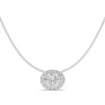 White Gold Solitaire Pendant Necklaces