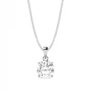 White Gold Solitaire Pendant Necklaces