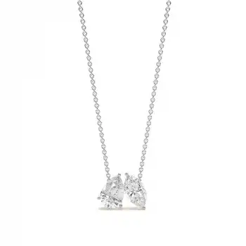 White Gold Solitaire Pendant Necklaces