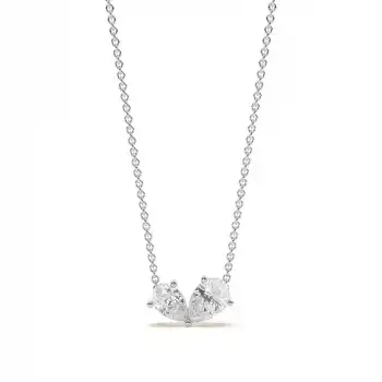 White Gold Solitaire Pendant Necklaces