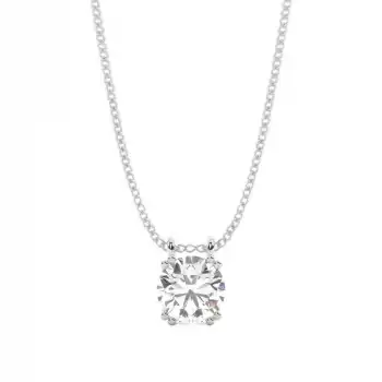 White Gold Solitaire Pendant Necklaces