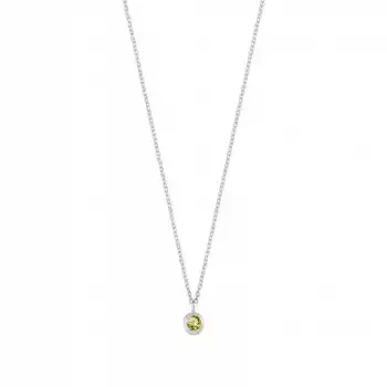 Yellow Aura Solitaire Necklace