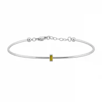 Yellow Bold Baguette Bracelet