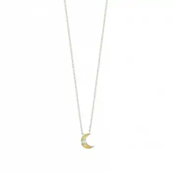 Yellow Crescent Necklace