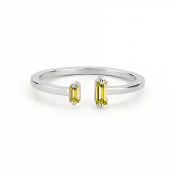 Yellow Duo Open Ring
