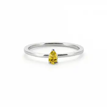 Yellow Elegant Drop Ring