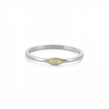 Yellow Enamel Eye Ring