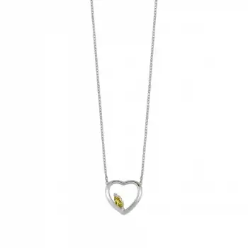 Yellow Eternal Heart Necklace