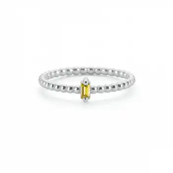 Yellow Gleam Baguette Ring