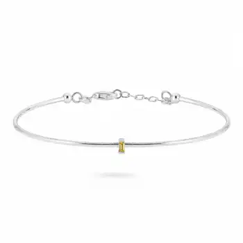 Yellow Slim Baguette Bracelet