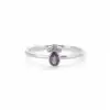 Amethyst Teardrop & Diamond Accent Ring