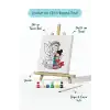Anneler Günü Eğitici Boyama Tuvali Şövaleli Boya Seti 20x20 cm