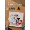 Anneler Günü Eğitici Boyama Tuvali Şövalesiz Boya Seti 20x20 cm