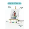 Anneler Günü Kutlu Olsun Boyama Tuvali Şövaleli Boya ve Fırça Seti 20x20 cm