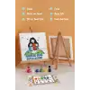 Anneler Günü Kutlu Olsun Boyama Tuvali Şövaleli Boya ve Fırça Seti 20x20 cm
