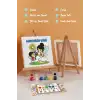 Annemizin Günü Temalı Boyama Tuvali Şövaleli Boya ve Fırça Seti 20x20 cm