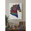 At Desenli Mandala Tuval Boyama Seti 40x50 cm