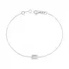 Baguette Center & Side Stone Diamond Chain Bracelet