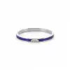 Baguette Diamond Navy Enamel Ring