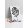 Balerin Desenli Mandala Tuval Boyama Seti 40x50 cm