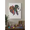 Balık Desenli Mandala Tuval Boyama Seti 40x50 cm