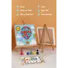 Balon Temalı Çocuk Boyama Tuvali – Şövaleli Eğitici Boyama Seti 20x20 cm