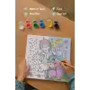Balonlu Unicorn Boyama Tuvali – Şövalesiz Boya Seti 20x20