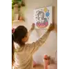 Balonlu Unicorn Boyama Tuvali – Şövalesiz Boya Seti 20x20