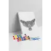 Baykuş Desenli Mandala Tuval Boyama Seti 40x50 cm