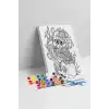 Baykuş Desenli Mandala Tuval Boyama Seti 40x50 cm