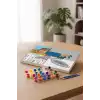 Bisikletli Kadın Desenli Mandala Tuval Boyama Seti 40x50 cm