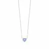Blue Amour Heart Necklace