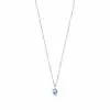 Blue Aura Solitaire Necklace