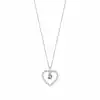 Blue Beaded Heart Necklace