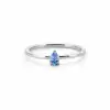 Blue Elegant Drop Ring