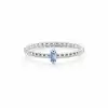 Blue Gleam Baguette Ring