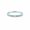 Blue Glow Baguette Ring