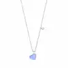 Blue Grand Enamel Heart Necklace