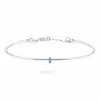 Blue Slim Baguette Bracelet