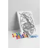 Cadı Desenli Mandala Tuval Boyama Seti 40x50 cm