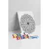 Çiçek Desenli Mandala Tuval Boyama Seti 40x50 cm