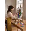 Çiçek Desenli Mandala Tuval Boyama Seti 40x50 cm