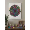 Çiçek Desenli Mandala Tuval Boyama Seti 40x50 cm